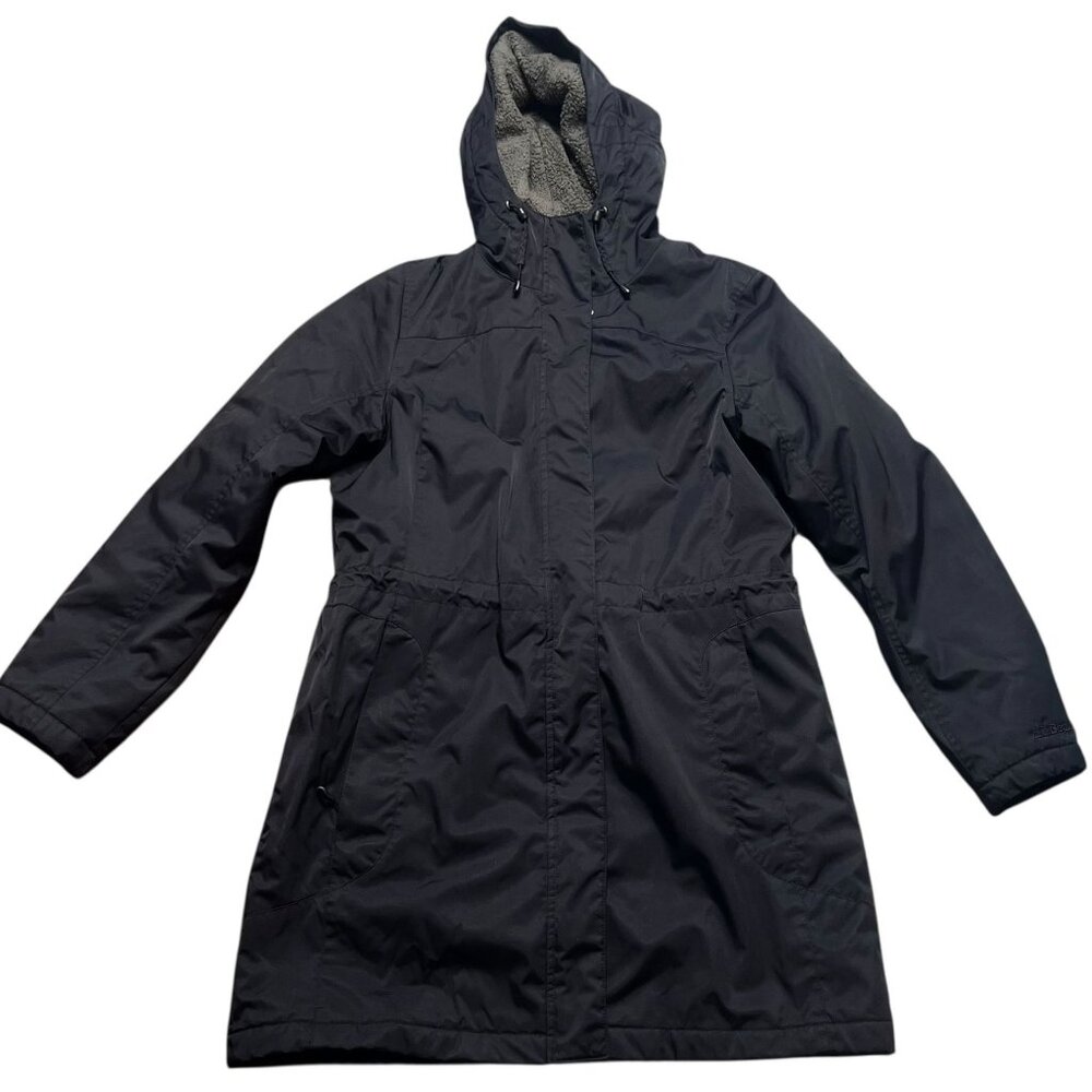 LL Bean Coat Jacket Womens Size S Reg Black Winter Warmer Hooded